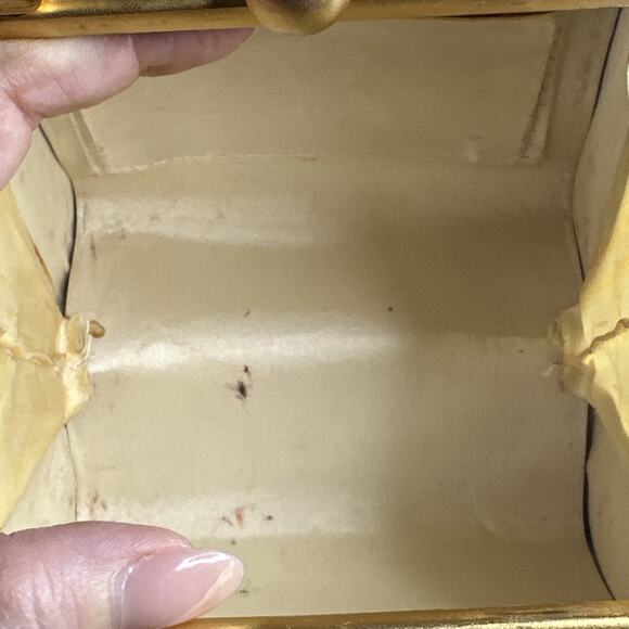 Rare Inge Christopher Soft Gold Metal Evening Clutch, Cocktail Minaudière Purse - Picture 12 of 16